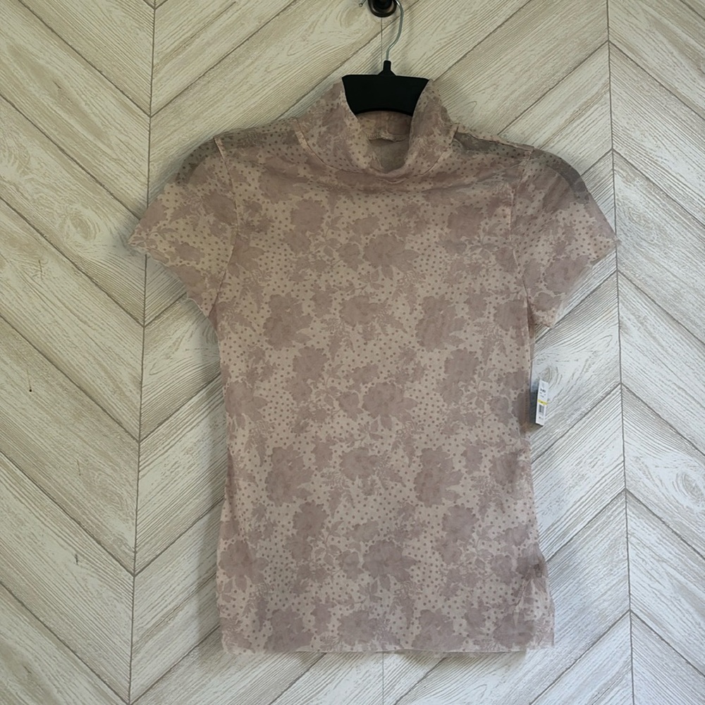 NEW free people short sleeve sheet floral top medium